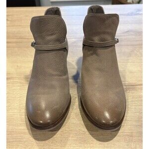 Sam Edelman womens Palmer Putty leather taupe booties casual 7.5M NWT